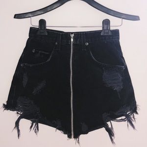 Black Carmar mini skirt